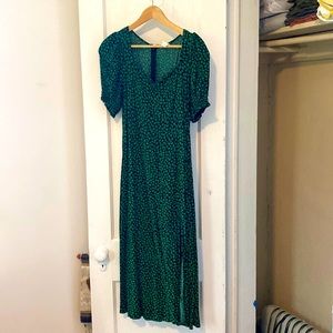 Green & Black printed dress!